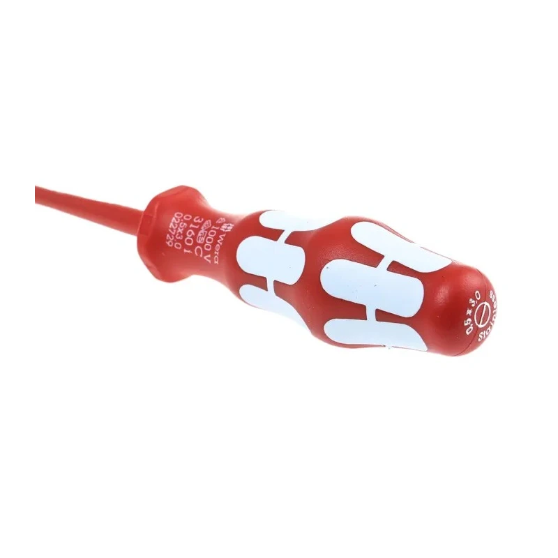 Wera Insulated Screwdriver 80 mm Blade, Stainless Steel, 0.5 mm Tip, VDE/1000V, 161 mm Overall Length 05022729001