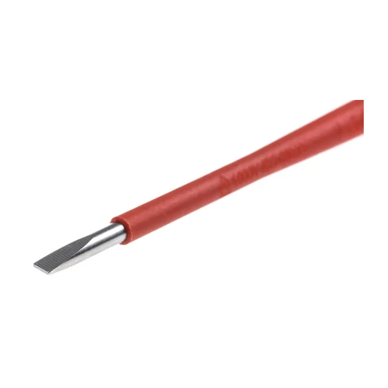 Wera Insulated Screwdriver 80 mm Blade, Stainless Steel, 0.5 mm Tip, VDE/1000V, 161 mm Overall Length 05022729001