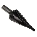 EXACT High Speed Steel Step Drill Bit, 4 to 12 mm Range, Hex Shank, Titanium Aluminium Nitride Finish, 4407022