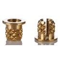RS PRO Brass Threaded Insert M3 Flanged 4 mm Hole, 4.22 mm OD, 4.78 mm Depth, Model 278-584