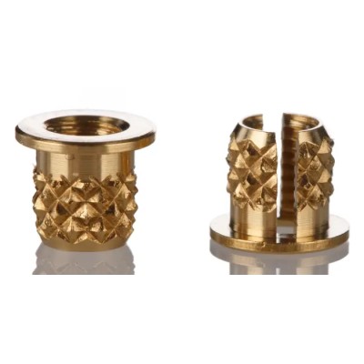 RS PRO Brass Threaded Insert M3 Flanged 4 mm Hole, 4.22 mm OD, 4.78 mm Depth, Model 278-584