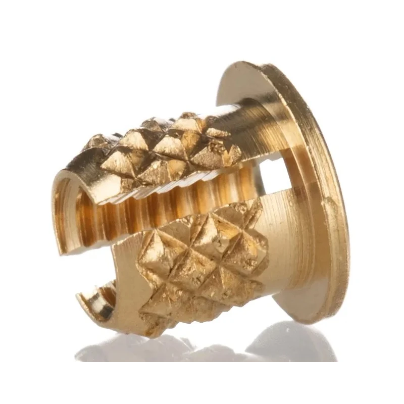 RS PRO Brass Threaded Insert M3 Flanged 4 mm Hole, 4.22 mm OD, 4.78 mm Depth, Model 278-584
