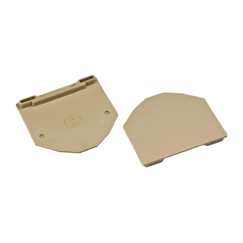 RS PRO End Cover for DIN Rail Terminal Blocks, Polyamide 66, Beige, Model 501-742