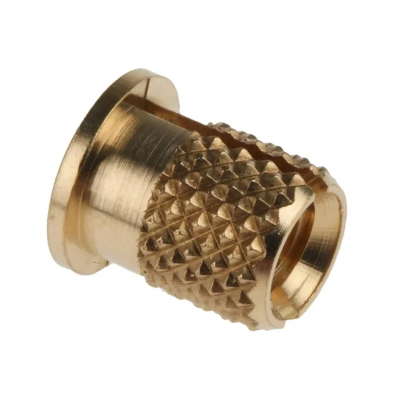 RS PRO Brass Flanged Threaded Insert M4, Fixing Hole Diameter 5.6 mm, Depth 7.95 mm, Expansion Type 278-607