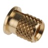 RS PRO Brass Flanged Threaded Insert M4, Fixing Hole Diameter 5.6 mm, Depth 7.95 mm, Expansion Type 278-607