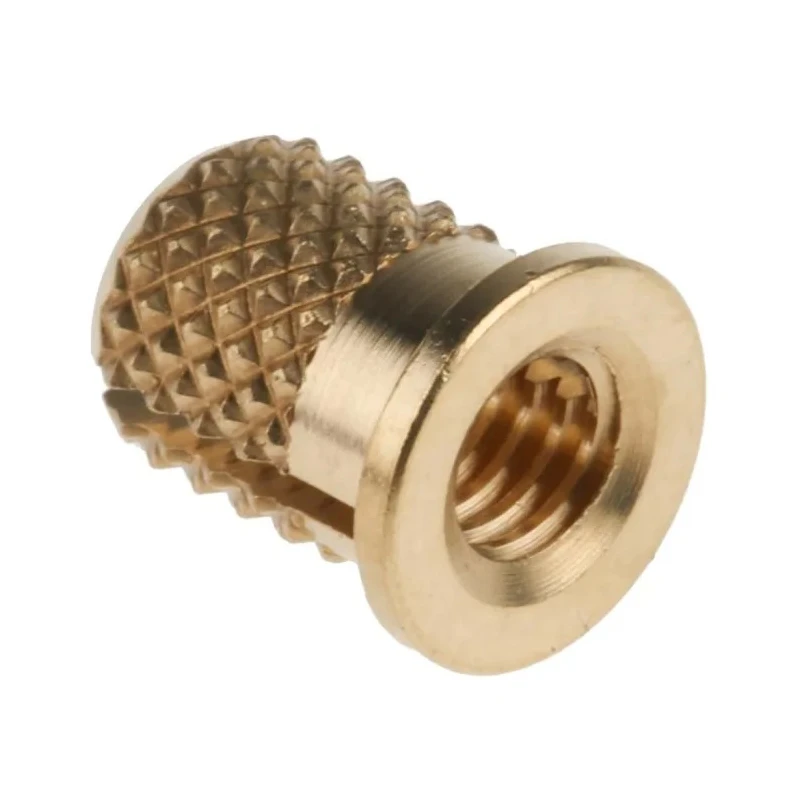 RS PRO Brass Flanged Threaded Insert M4, Fixing Hole Diameter 5.6 mm, Depth 7.95 mm, Expansion Type 278-607