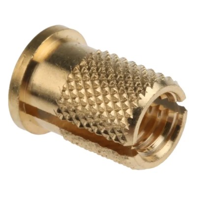 RS PRO Brass Threaded Insert M6 Flanged, 8 mm Fixing Hole, 8.26 mm OD, 12.7 mm Depth, 278-629