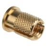 RS PRO Brass Threaded Insert M6 Flanged, 8 mm Fixing Hole, 8.26 mm OD, 12.7 mm Depth, 278-629