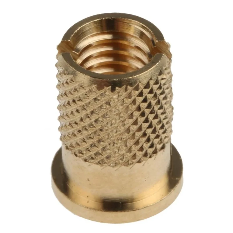RS PRO Brass Threaded Insert M6 Flanged, 8 mm Fixing Hole, 8.26 mm OD, 12.7 mm Depth, 278-629