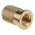 RS PRO Brass Threaded Insert M6 Flanged, 8 mm Fixing Hole, 8.26 mm OD, 12.7 mm Depth, 278-629