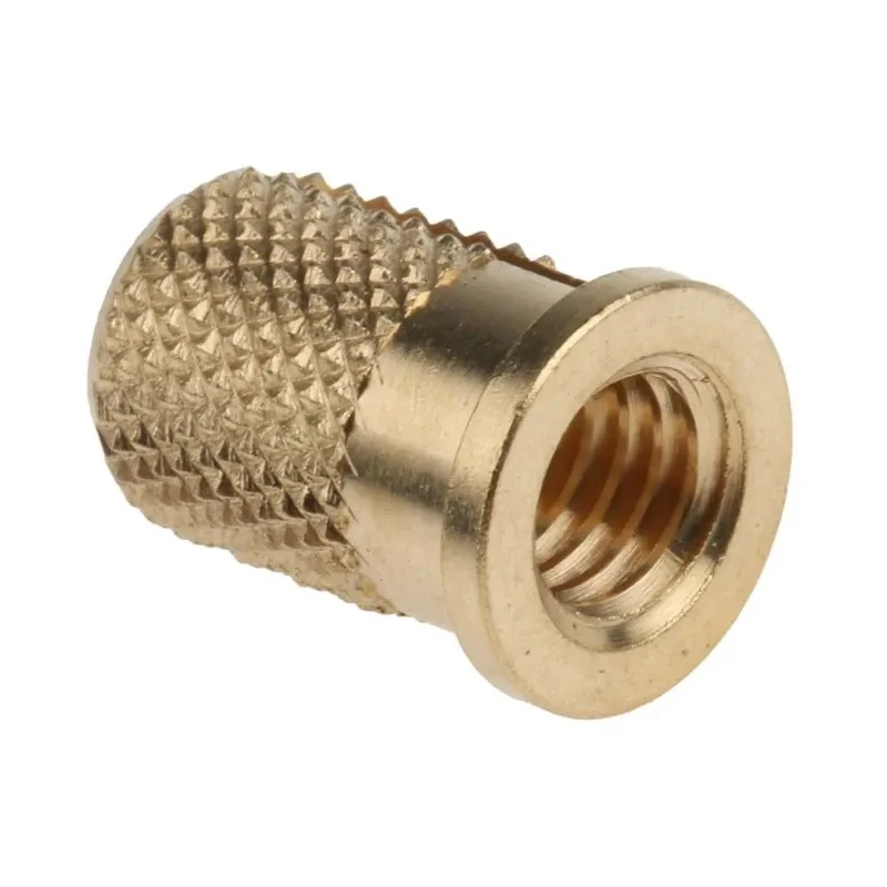 RS PRO Brass Threaded Insert M6 Flanged, 8 mm Fixing Hole, 8.26 mm OD, 12.7 mm Depth, 278-629
