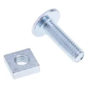 RS PRO Bright Zinc-Plated Steel Roofing Bolt M6 x 20mm, Grade 4.8, Mushroom Head, Phillips Drive, Box of 100, 277-626