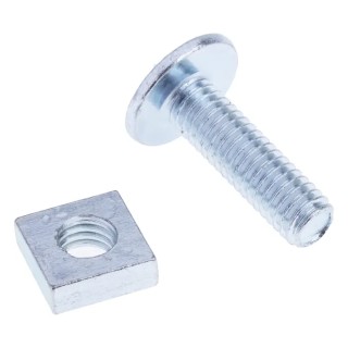 RS PRO Bright Zinc-Plated Steel Roofing Bolt M6 x 20mm, Grade 4.8, Mushroom Head, Phillips Drive, Box of 100, 277-626