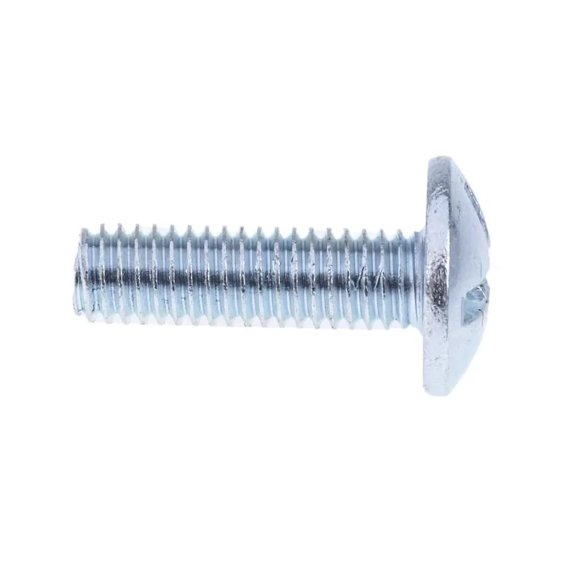 RS PRO Bright Zinc-Plated Steel Roofing Bolt M6 x 20mm, Grade 4.8, Mushroom Head, Phillips Drive, Box of 100, 277-626
