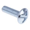 RS PRO Bright Zinc-Plated Steel Roofing Bolt M6 x 20mm, Grade 4.8, Mushroom Head, Phillips Drive, Box of 100, 277-626