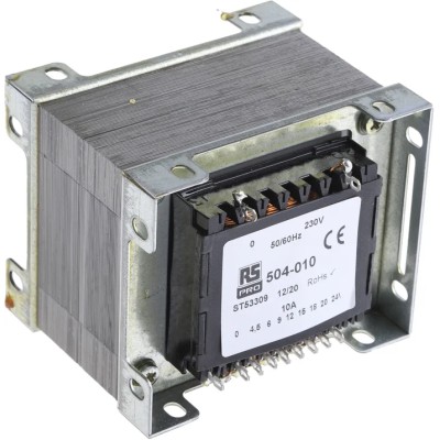 RS PRO Chassis Mount Transformer 1 Output 240 VA, Primary 230 V AC, Multi-Tapped Secondary, IEC 61558-2-6 504-010