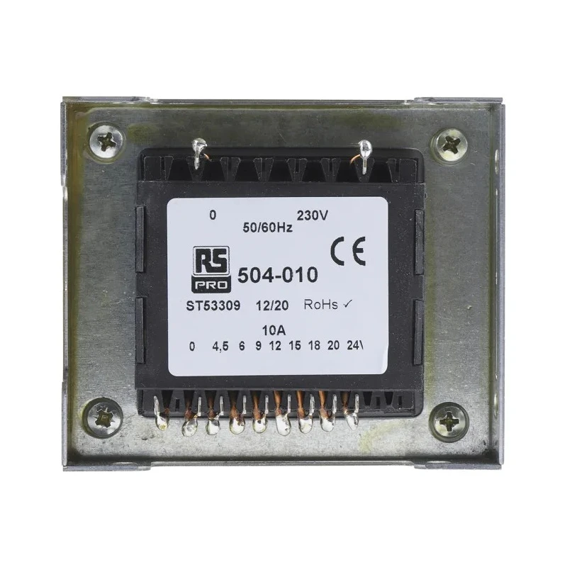 RS PRO Chassis Mount Transformer 1 Output 240 VA, Primary 230 V AC, Multi-Tapped Secondary, IEC 61558-2-6 504-010