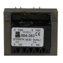 RS PRO 24 V AC PCB Transformer Through Hole, 2 Output, Dual Secondary Dual Primary, 2 x 115 V AC Primary, 82% 504-353