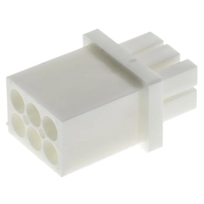 TE Connectivity Mini-Universal MATE-N-LOK Wire to Wire Connector Cable, 6 Crimp, 600V AC, 9A, Nylon, Male, 794895-1