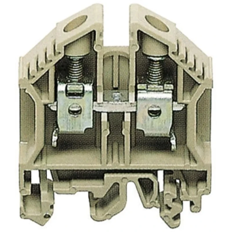 RS PRO RK Series DIN Rail Terminal Block, Brown, Screw, Feed Through, 16mm², 2.5mm², 800V, Max Current 85A 501-770