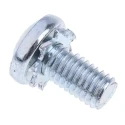 RS PRO Sems Screw M5 x 10 mm Bright Zinc-Plated Steel Pan Head with Spring Washer 278-736