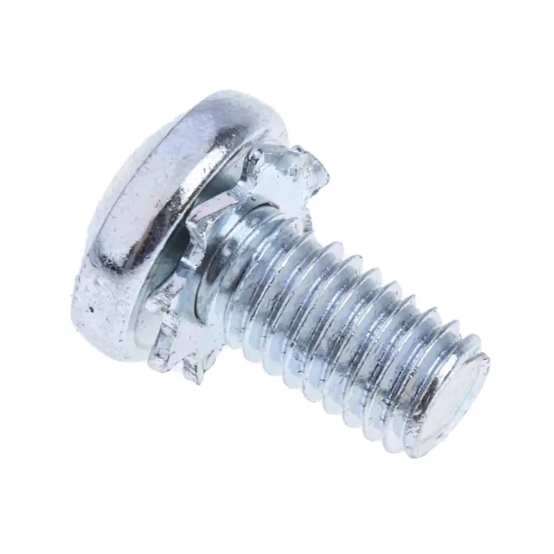 RS PRO Sems Screw M5 x 10 mm Bright Zinc-Plated Steel Pan Head with Spring Washer 278-736