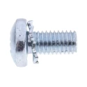 RS PRO Sems Screw M5 x 10 mm Bright Zinc-Plated Steel Pan Head with Spring Washer 278-736