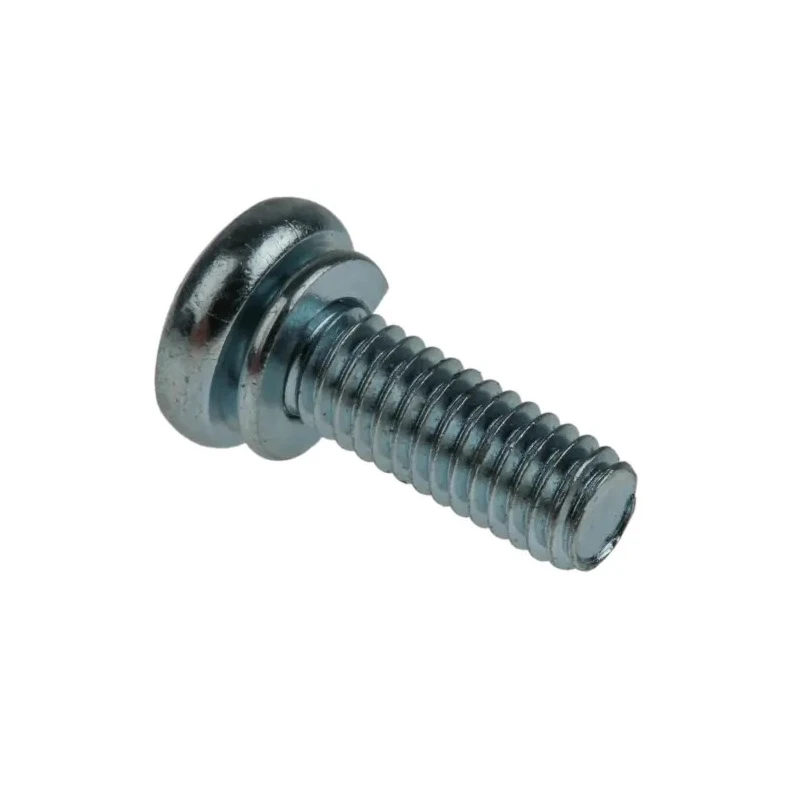 RS PRO Bright Zinc Steel Pan Head Sems Screw, 16mm M4, Spring Washer, Pozidriv, BS 4183/DIN 127B 279-199