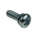 RS PRO Bright Zinc Steel Pan Head Sems Screw, 16mm M4, Spring Washer, Pozidriv, BS 4183/DIN 127B 279-199