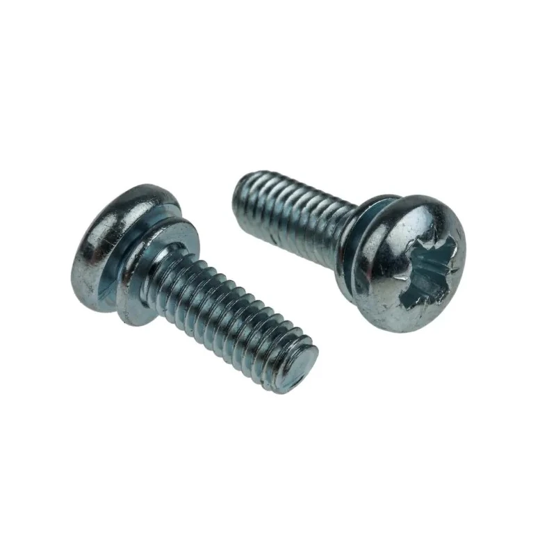 RS PRO Bright Zinc Steel Pan Head Sems Screw, 16mm M4, Spring Washer, Pozidriv, BS 4183/DIN 127B 279-199