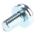 RS PRO Bright Zinc Steel Sems Screw, Pan Head, Spring Washer, M5 Thread, 16mm Length, Pozidriv BS 4183/DIN 127B 279-234