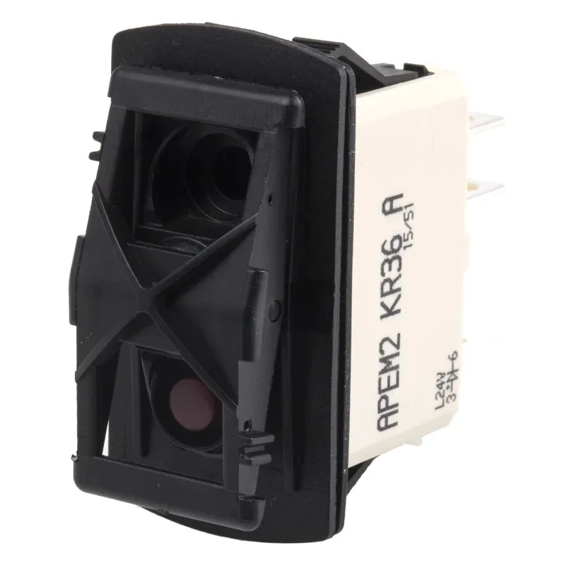 APEM Illuminated Rocker Switch SPST On-On KR362AKXJA, Panel Mount, IP68, Nylon, 24V DC, 125V AC, 5A