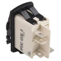 APEM Illuminated Rocker Switch SPST On-On KR362AKXJA, Panel Mount, IP68, Nylon, 24V DC, 125V AC, 5A