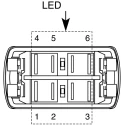 APEM Illuminated Rocker Switch SPST On-On KR362AKXJA, Panel Mount, IP68, Nylon, 24V DC, 125V AC, 5A