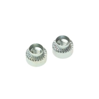 Hank Passivated Zinc Plated Steel Rivet Bush, Metric Thread, 5 mm OD, 3.5 mm Fixing Hole, 2.2 mm Depth, 505-369