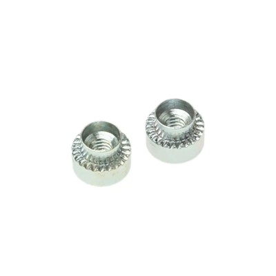Hank Passivated Zinc Plated Steel Rivet Bush, Metric Thread, 5 mm OD, 3.5 mm Fixing Hole, 2.2 mm Depth, 505-369