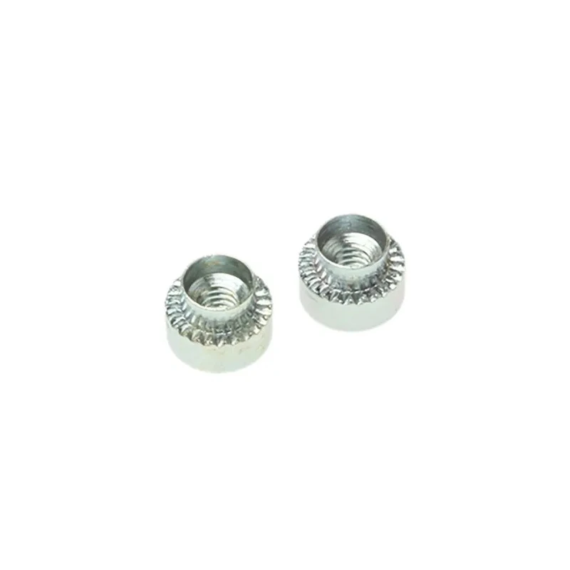 Hank Passivated Zinc Plated Steel Rivet Bush, Metric Thread, 5 mm OD, 3.5 mm Fixing Hole, 2.2 mm Depth, 505-369