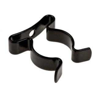 RS PRO Nylon-Coated Stainless Steel Spring Clip 19.05 mm, 7.94 mm Height, 3.6 mm Fixing Hole, Black 507-797