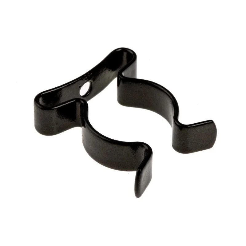 RS PRO Nylon-Coated Stainless Steel Spring Clip 19.05 mm, 7.94 mm Height, 3.6 mm Fixing Hole, Black 507-797