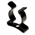 RS PRO Nylon-Coated Stainless Steel Spring Clip 19.05 mm, 7.94 mm Height, 3.6 mm Fixing Hole, Black 507-797