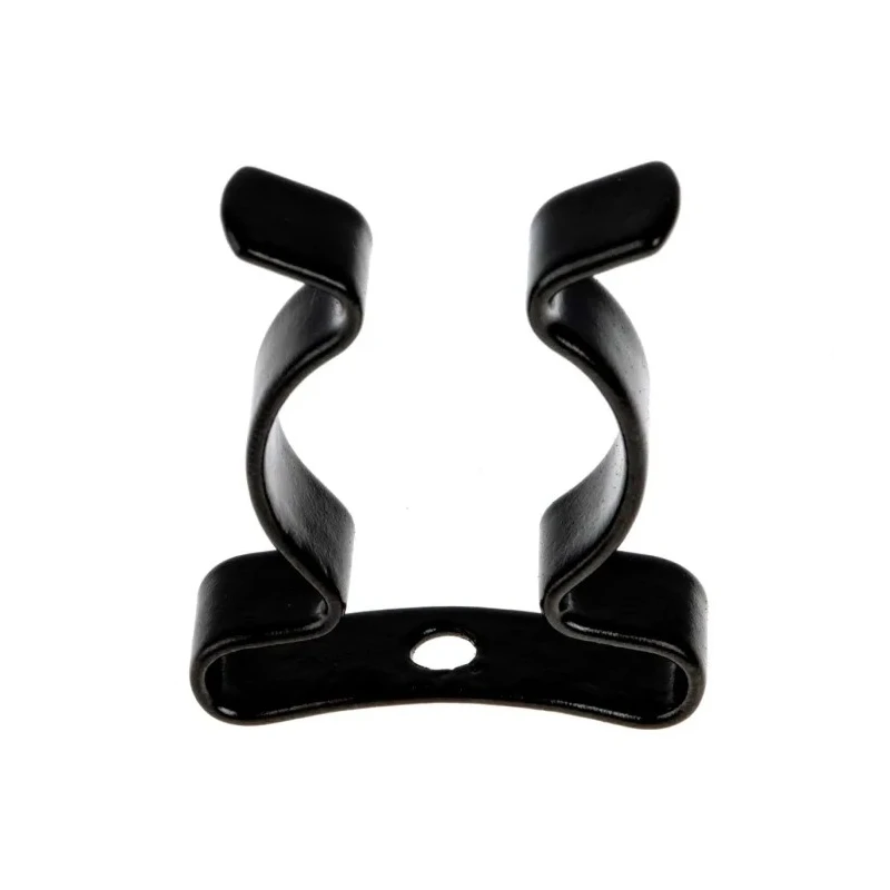 RS PRO Nylon-Coated Stainless Steel Spring Clip 19.05 mm, 7.94 mm Height, 3.6 mm Fixing Hole, Black 507-797