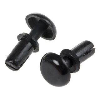Essentra Nylon Snap Rivet 3 mm, 6.1 mm Length, 6.4 mm Head Diameter, SR-3055B