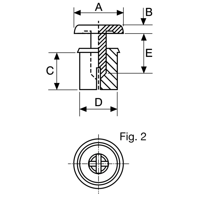 Essentra Nylon Snap Rivet 4 mm, Snap Type, 9 mm Length, SR-4080W