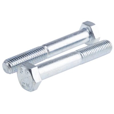 RS PRO Bright Zinc Plated Steel Hex Bolt M12 x 80 mm DIN 931 304 Grade 279-830