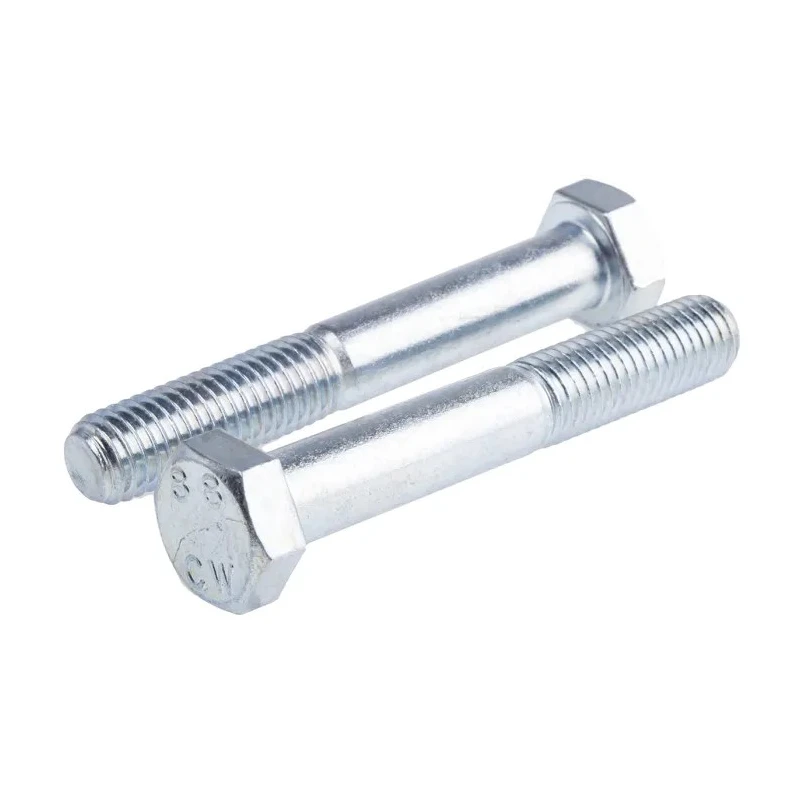RS PRO Bright Zinc Plated Steel Hex Bolt M12 x 80 mm DIN 931 304 Grade 279-830
