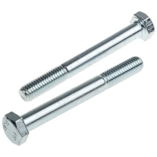 RS PRO Bright Zinc Plated Steel Hex Bolt M8 x 70 mm Grade 8.8 DIN 931 279-638