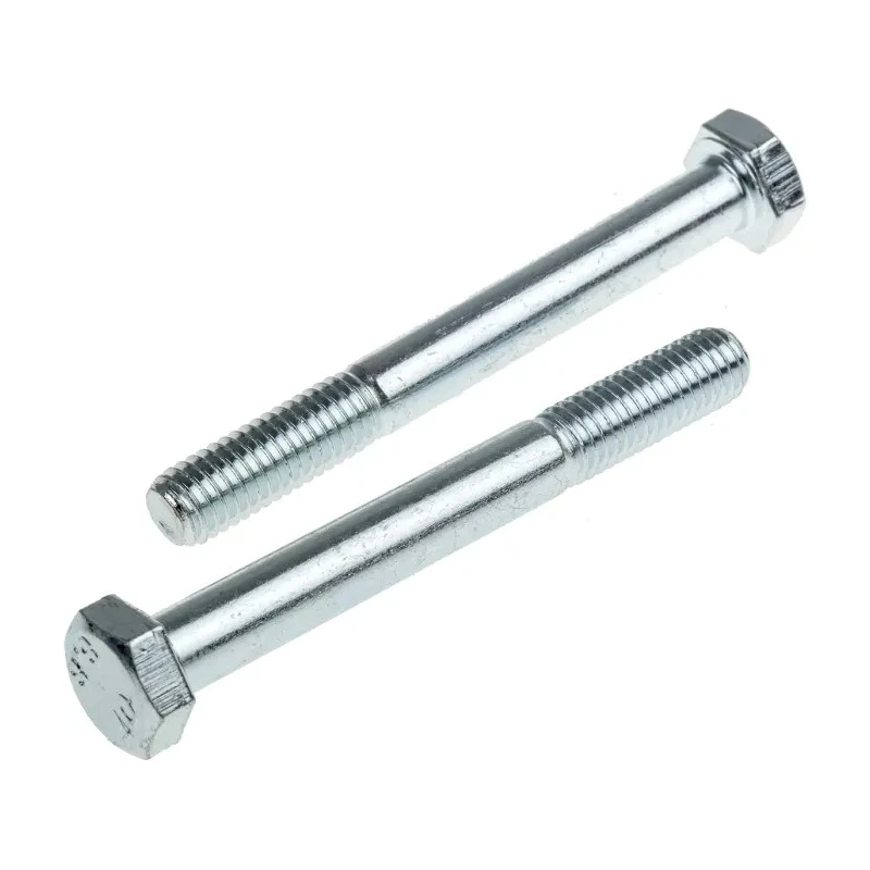 RS PRO Bright Zinc Plated Steel Hex Bolt M8 x 70 mm Grade 8.8 DIN 931 279-638