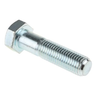 RS PRO Bright Zinc Plated Steel Hex Bolt M20 x 80 mm High Tensile DIN 931 279-997