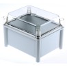 RS PRO Fibreglass Enclosure, Grey, Transparent Lid, IP66, IK10, 150mm Height x 185mm Length x 130mm Width 507-977