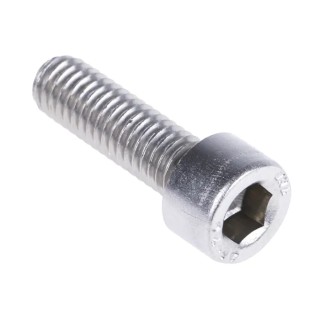 RS PRO Plain Stainless Steel Hex Socket Cap Screw M6 x 20 mm DIN 912 281-120